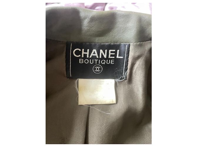 Cambon Chanel 1996 runway leather jacket Dark green - view 5