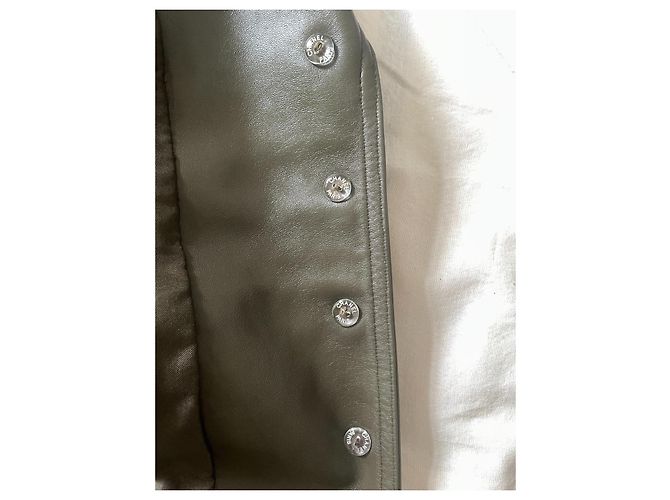 Cambon Chanel 1996 runway leather jacket Dark green - view 8