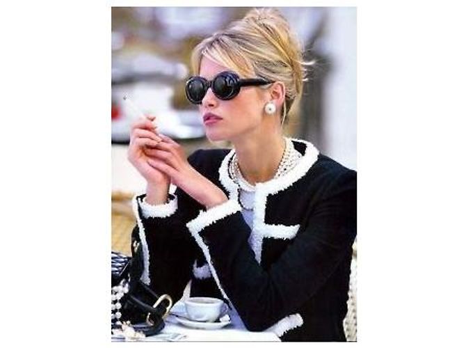 Cambon Chanel 1995 runway Navy Blue Jacket Dark blue - view 6