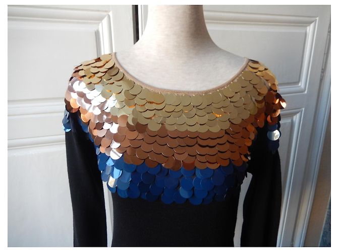 schwarzer Paillettenpullover Sonia Rykiel - 36 FR - Ansicht 2