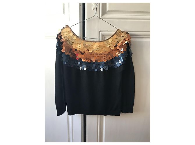 schwarzer Paillettenpullover Sonia Rykiel - 36 FR - Ansicht 3