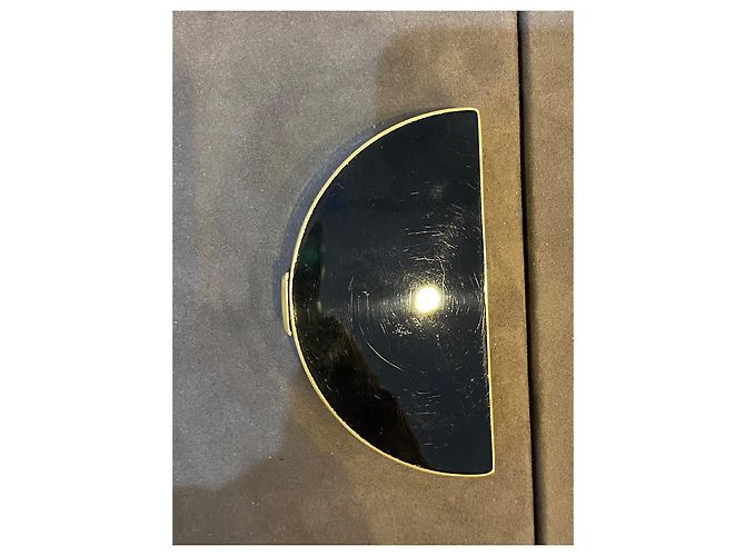 Autre Marque Kompaktpuder mit Edelsteinen schwarz Metall - Ansicht 4