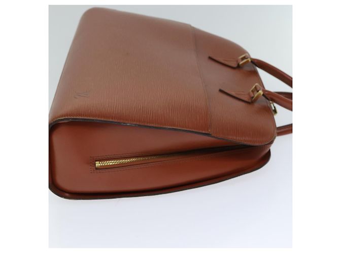 LOUIS VUITTON Borsa a Mano Epi Sorbonne Marrone M54513 LV Auth 74845 - vista 3