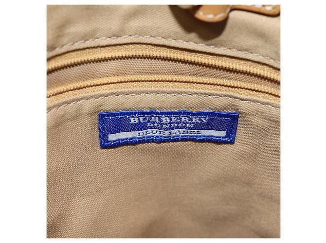 Borsa tote in nylon marrone Burberry Nova Check Blue Label Auth bs15120 - vista 10