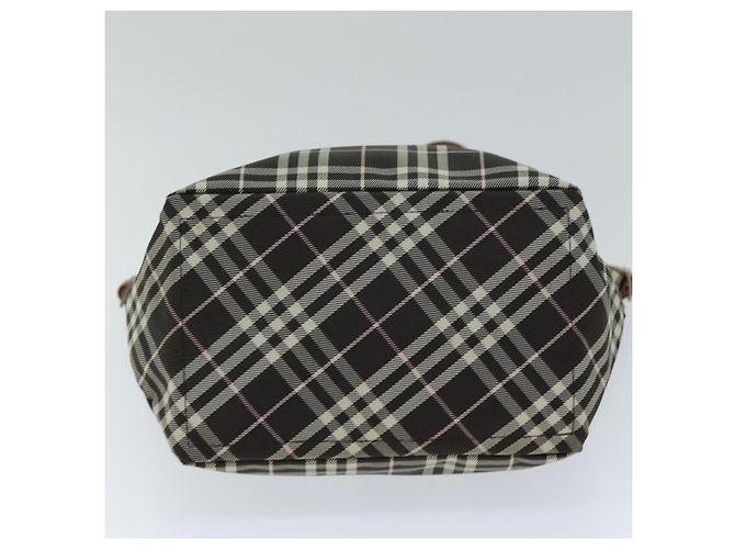 Borsa tote in nylon marrone Burberry Nova Check Blue Label Auth bs15120 - vista 5