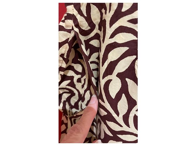 Falda Soeur de algodón marrón y crema Talla 34 Multicolor - vista 2