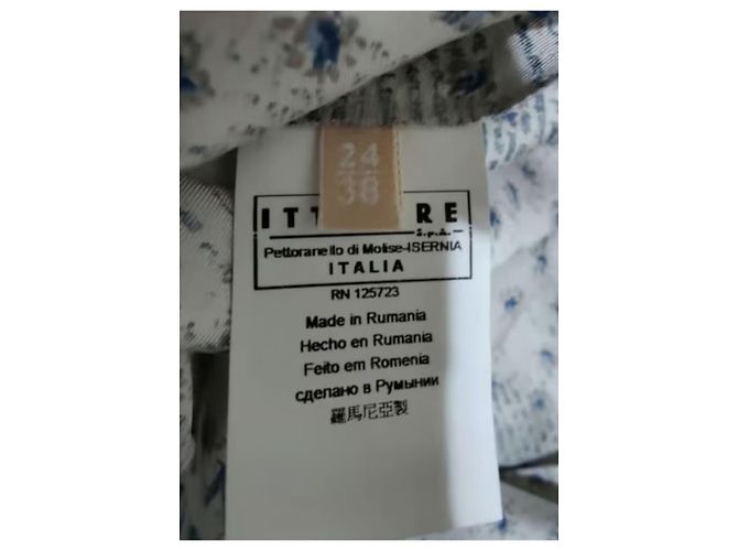 Abito Galliano Liberty Gazette in seta beige e blu - vista 4