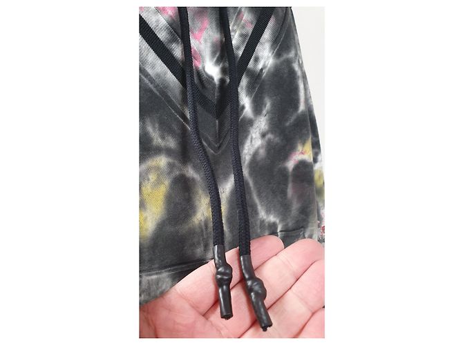 Alexander McQueen Tie Dye Varsity Hoodie Schwarz Baumwolle Mehrfarben - Ansicht 5