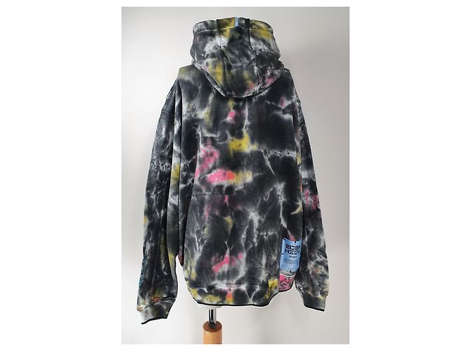 Alexander McQueen Tie Dye Varsity Hoodie Schwarz Baumwolle Mehrfarben - Ansicht 6