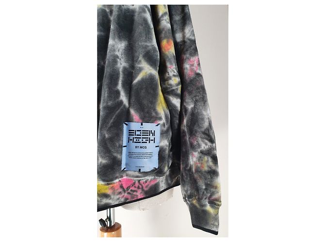 Alexander McQueen Tie Dye Varsity Hoodie Schwarz Baumwolle Mehrfarben - Ansicht 7