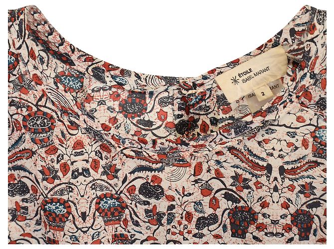 Blusa stampata Isabel Marant Étoile in seta multicolore - vista 2