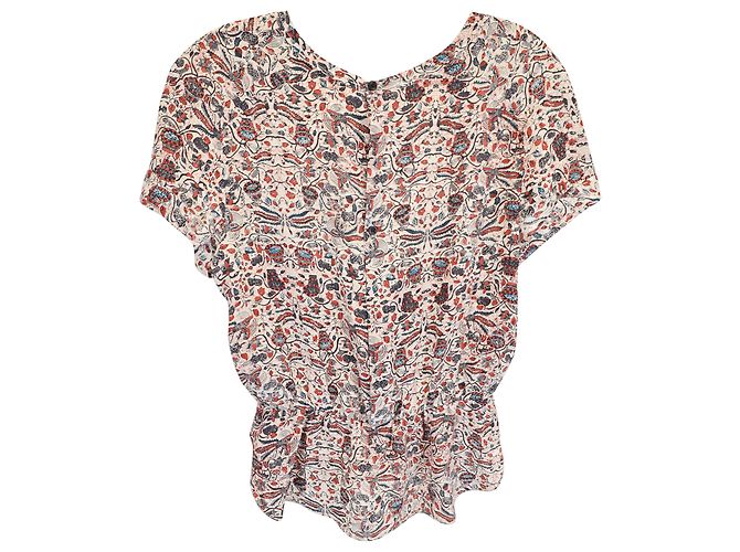 Blusa stampata Isabel Marant Étoile in seta multicolore - vista 3