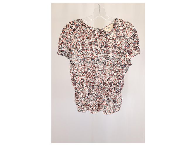 Blusa stampata Isabel Marant Étoile in seta multicolore - vista 4
