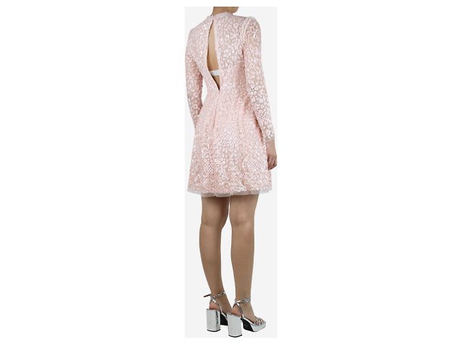 Needle & Thread Pink sequin-embellished mini dress - size UK 10 - view 2