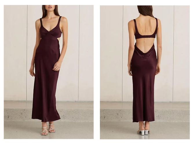 Autre Marque Bec & Bridge Carolina Cut Out Kleid Pflaume Viskose - Ansicht 2