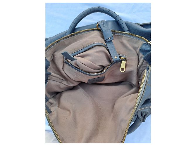Borsa Chloé Marcie XL in pelle grigia Grigio - vista 12