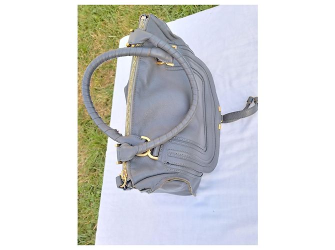 Borsa Chloé Marcie XL in pelle grigia Grigio - vista 19