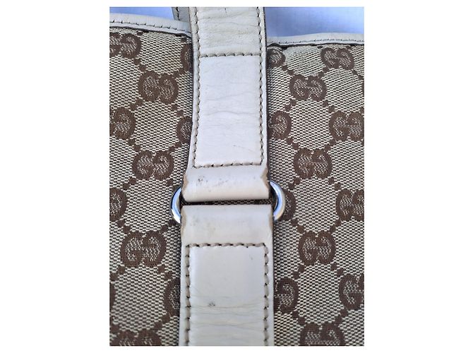 Borsa Tote Gucci Marrone in Tela e Pelle - vista 10