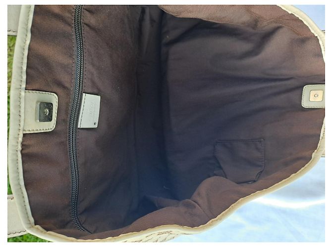 Borsa Tote Gucci Marrone in Tela e Pelle - vista 15