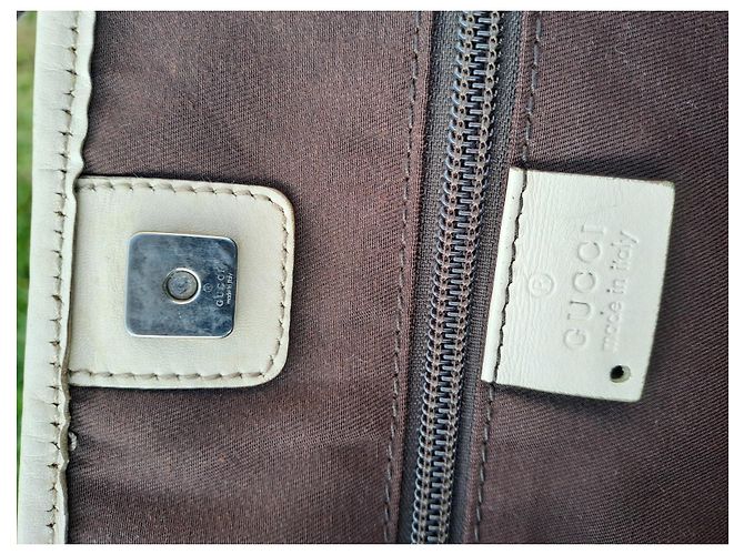 Borsa Tote Gucci Marrone in Tela e Pelle - vista 17