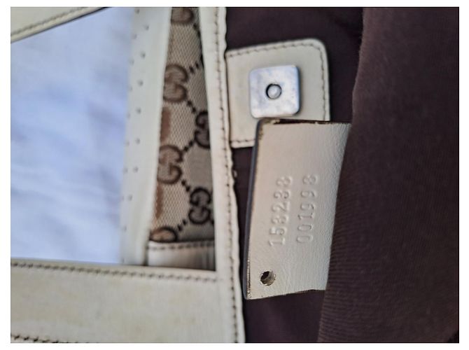 Borsa Tote Gucci Marrone in Tela e Pelle - vista 3