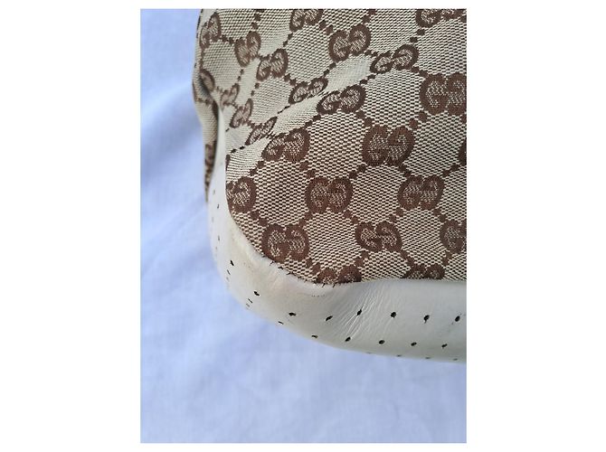 Borsa Tote Gucci Marrone in Tela e Pelle - vista 6