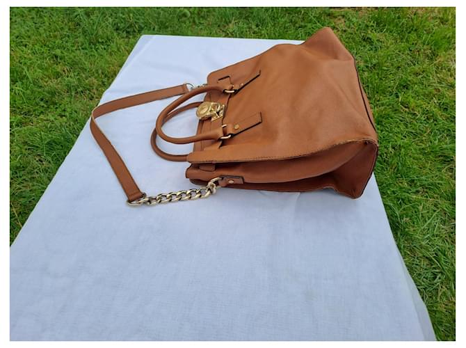 Borsa Michael Kors Hamilton Cammello - vista 5
