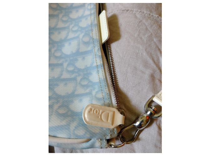 Borsa a mano Christian Dior blu in tessuto - vista 3