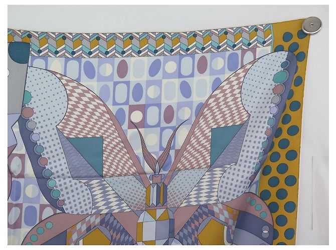 Aline Hermès NOVE FULAR HERMES LE ALI DELLA SETA QUADRATO 90 CM NUOVO FULAR IN SETA Multicolore - vista 2