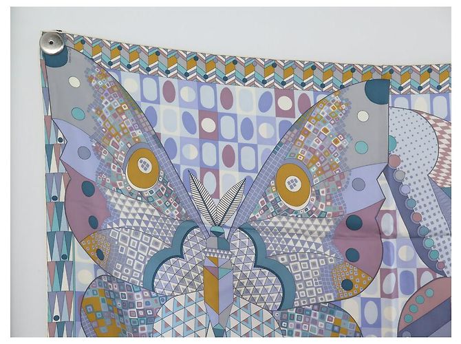 Aline Hermès NOVE FULAR HERMES LE ALI DELLA SETA QUADRATO 90 CM NUOVO FULAR IN SETA Multicolore - vista 3