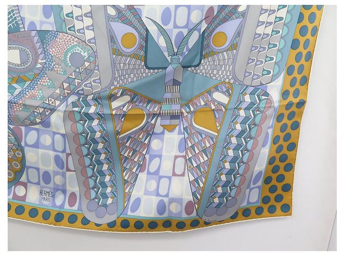 Aline Hermès NOVE FULAR HERMES LE ALI DELLA SETA QUADRATO 90 CM NUOVO FULAR IN SETA Multicolore - vista 4