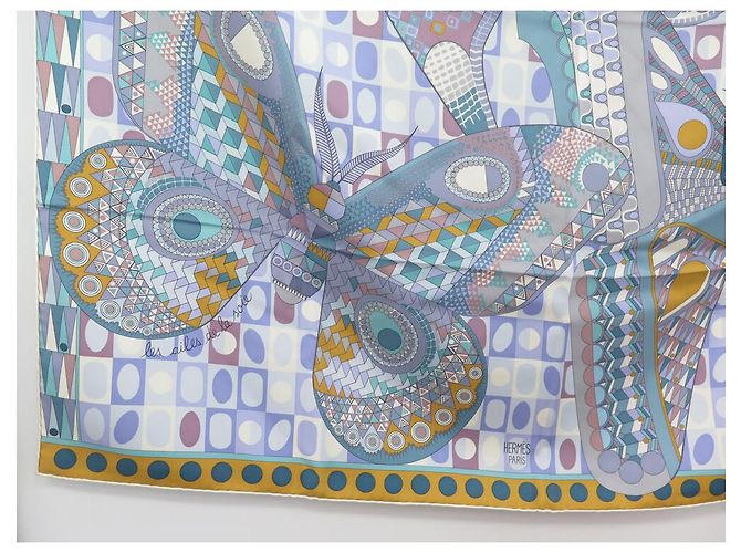 Aline Hermès NOVE FULAR HERMES LE ALI DELLA SETA QUADRATO 90 CM NUOVO FULAR IN SETA Multicolore - vista 5