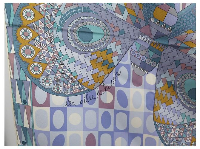 Aline Hermès NOVE FULAR HERMES LE ALI DELLA SETA QUADRATO 90 CM NUOVO FULAR IN SETA Multicolore - vista 6