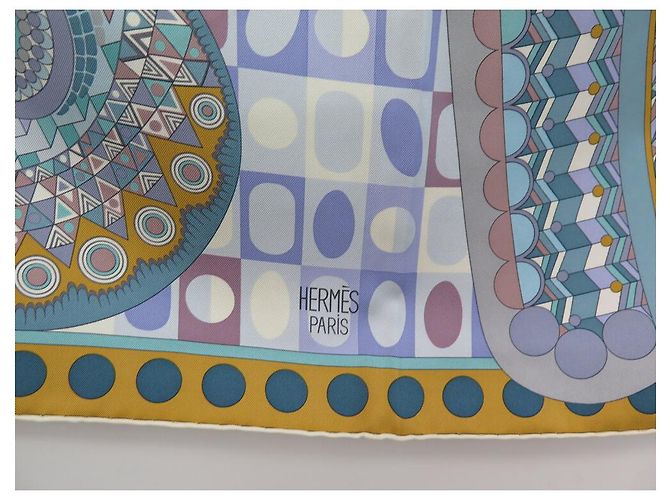 Aline Hermès NOVE FULAR HERMES LE ALI DELLA SETA QUADRATO 90 CM NUOVO FULAR IN SETA Multicolore - vista 7