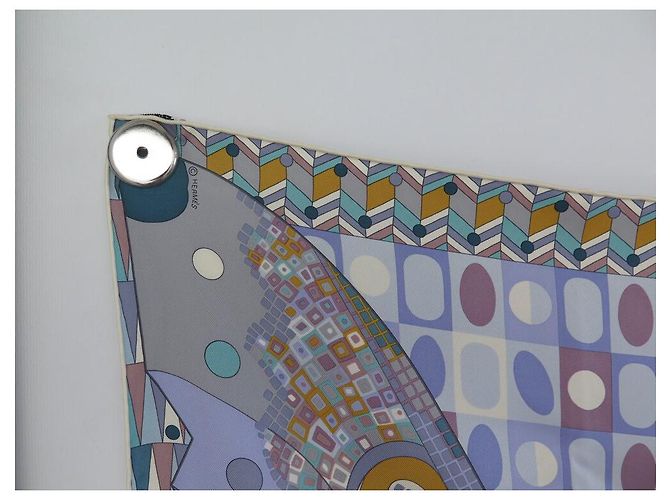 Aline Hermès NOVE FULAR HERMES LE ALI DELLA SETA QUADRATO 90 CM NUOVO FULAR IN SETA Multicolore - vista 8