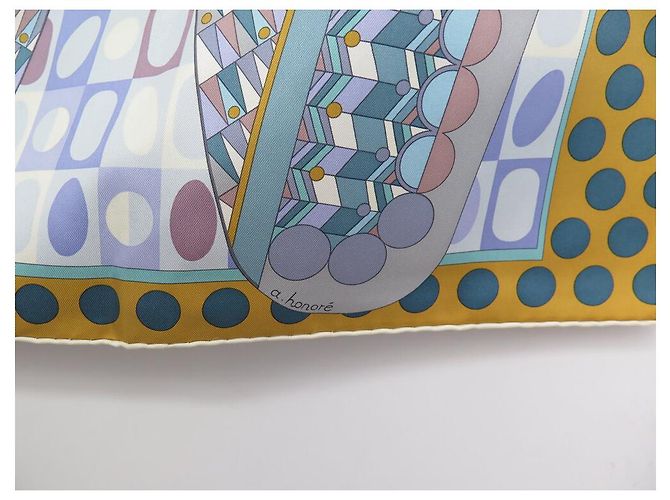Aline Hermès NOVE FULAR HERMES LE ALI DELLA SETA QUADRATO 90 CM NUOVO FULAR IN SETA Multicolore - vista 9