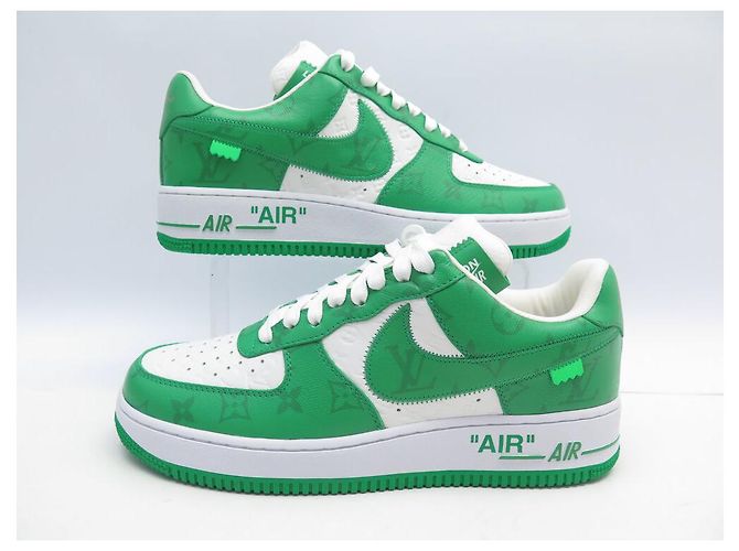 NUOVE SCARPE LOUIS VUITTON X NIKE AIR FORCE 1 LOW ABLOH 1A9V9W 9 43 - vista 3