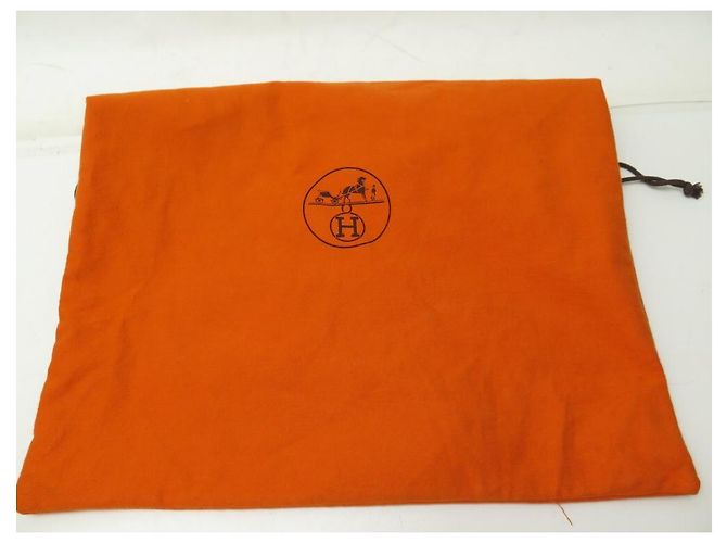 Hermès BORSA A MANO HERMES SEAU MANGEOIRE IN PELLE D'ORO GULLIVER Marrone - vista 13