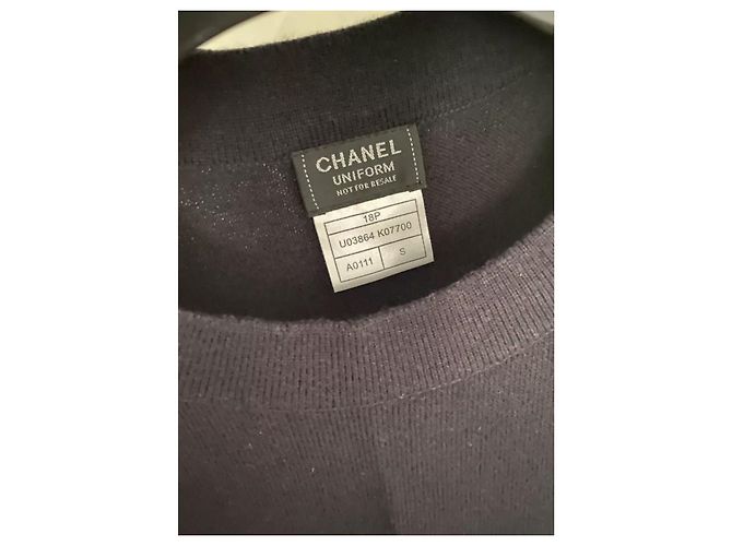 Cambon Abito Chanel in lana e cotone nero - vista 13