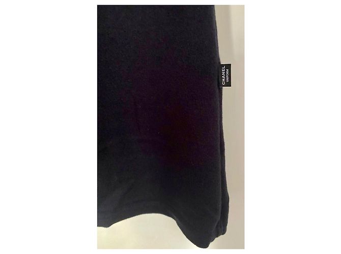 Cambon Abito Chanel in lana e cotone nero - vista 6