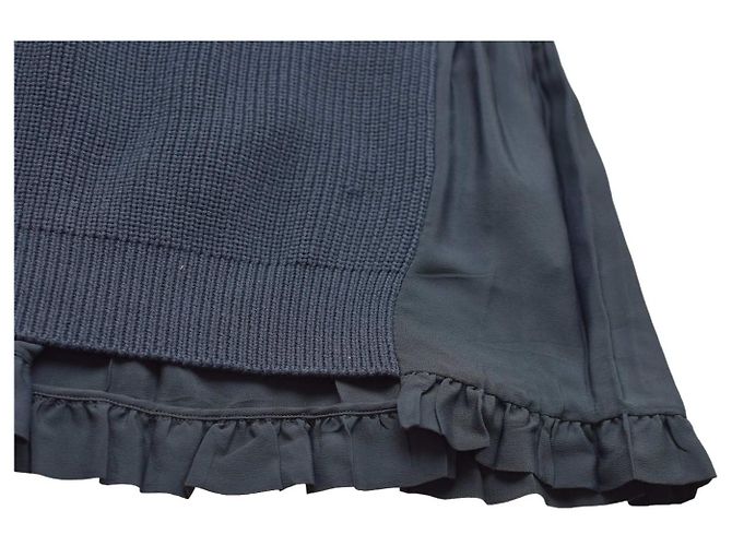 Autre Marque Vestido mini sin mangas de punto de algodón azul No 21 - vista 6