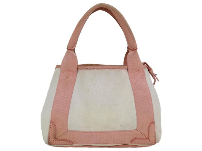 BALENCIAGA Borsa Cabas XS in tela blu navy rosa Auth ep4480 - vista 2