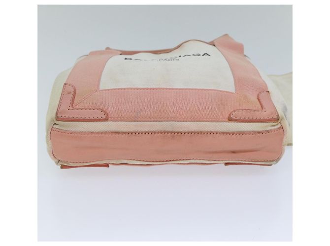 BALENCIAGA Borsa Cabas XS in tela blu navy rosa Auth ep4480 - vista 5