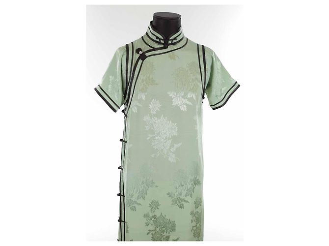 Autre Marque Vestido de seda Verde - vista 2