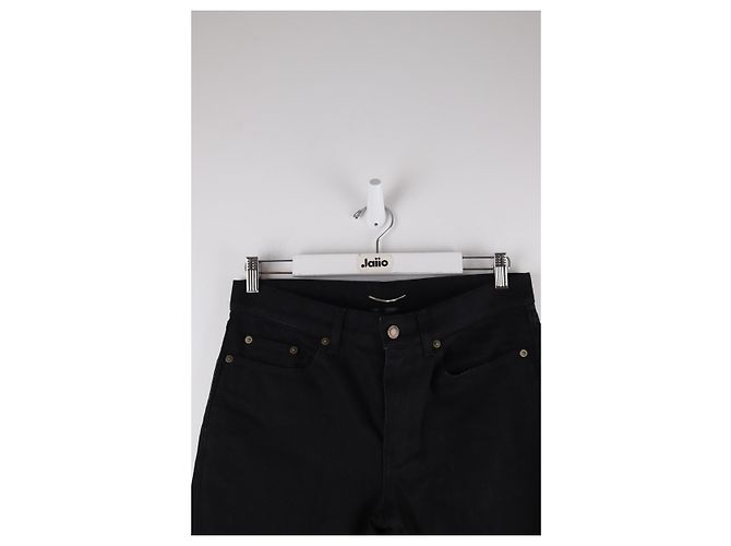 Saint Laurent Jeans slim in cotone Nero - vista 2