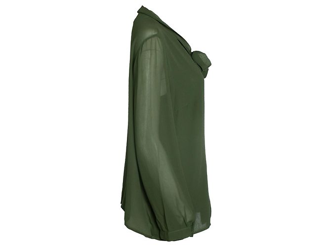 Autre Marque Otra cosa, blusa transparente en verde - vista 4