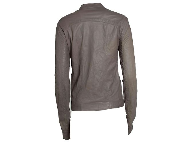 Rick Owens, Olmar & Mirta Lederjacke in Grau - Ansicht 3