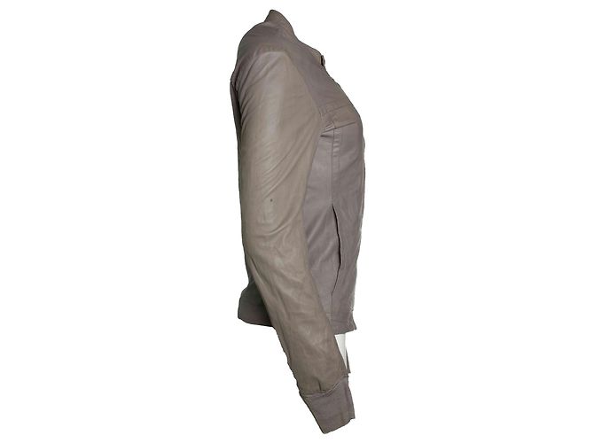 Rick Owens, Olmar & Mirta Lederjacke in Grau - Ansicht 4