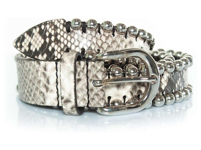 Cintura Zap con borchie e stampa serpente di Isabel Marant Argento - vista 5