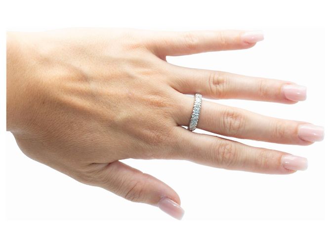 Autre Marque Anello ALLEANZA in Diamanti e Oro Bianco. Seconda mano Grigio - vista 3
